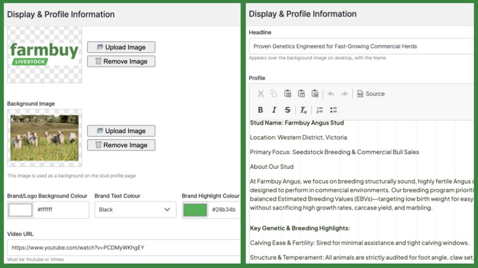 Branding & Display Information