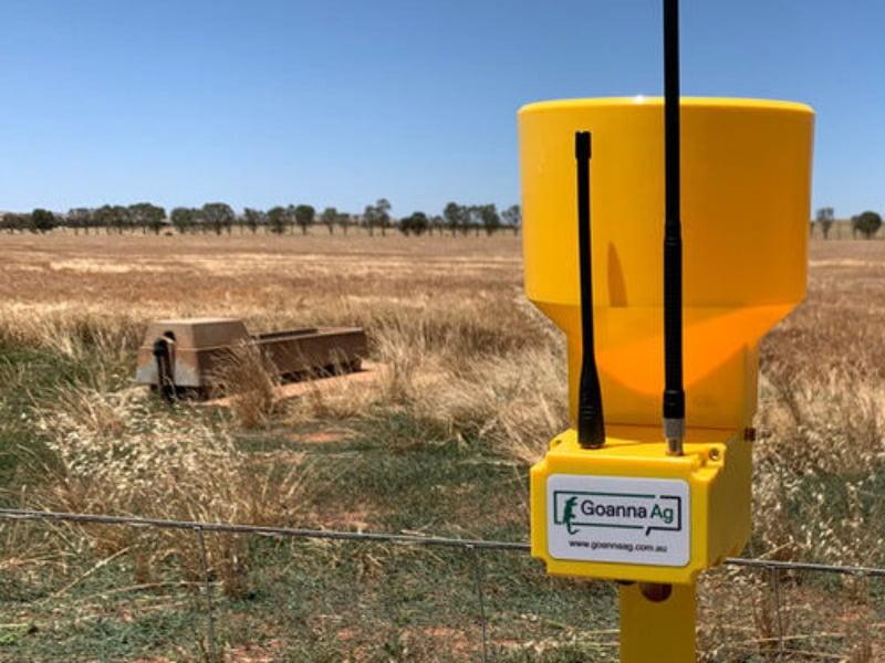 GoannaAg's digital rain gauge 'GoRain' allows farmers to monitor rainfall remotely