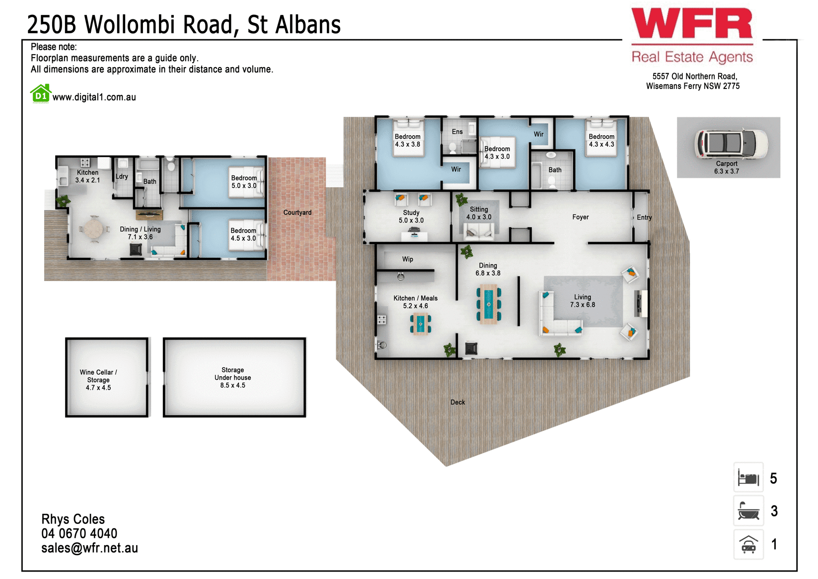 250B Wollombi Rd, St Albans Sold by Farmbuy.com - floorplan 1