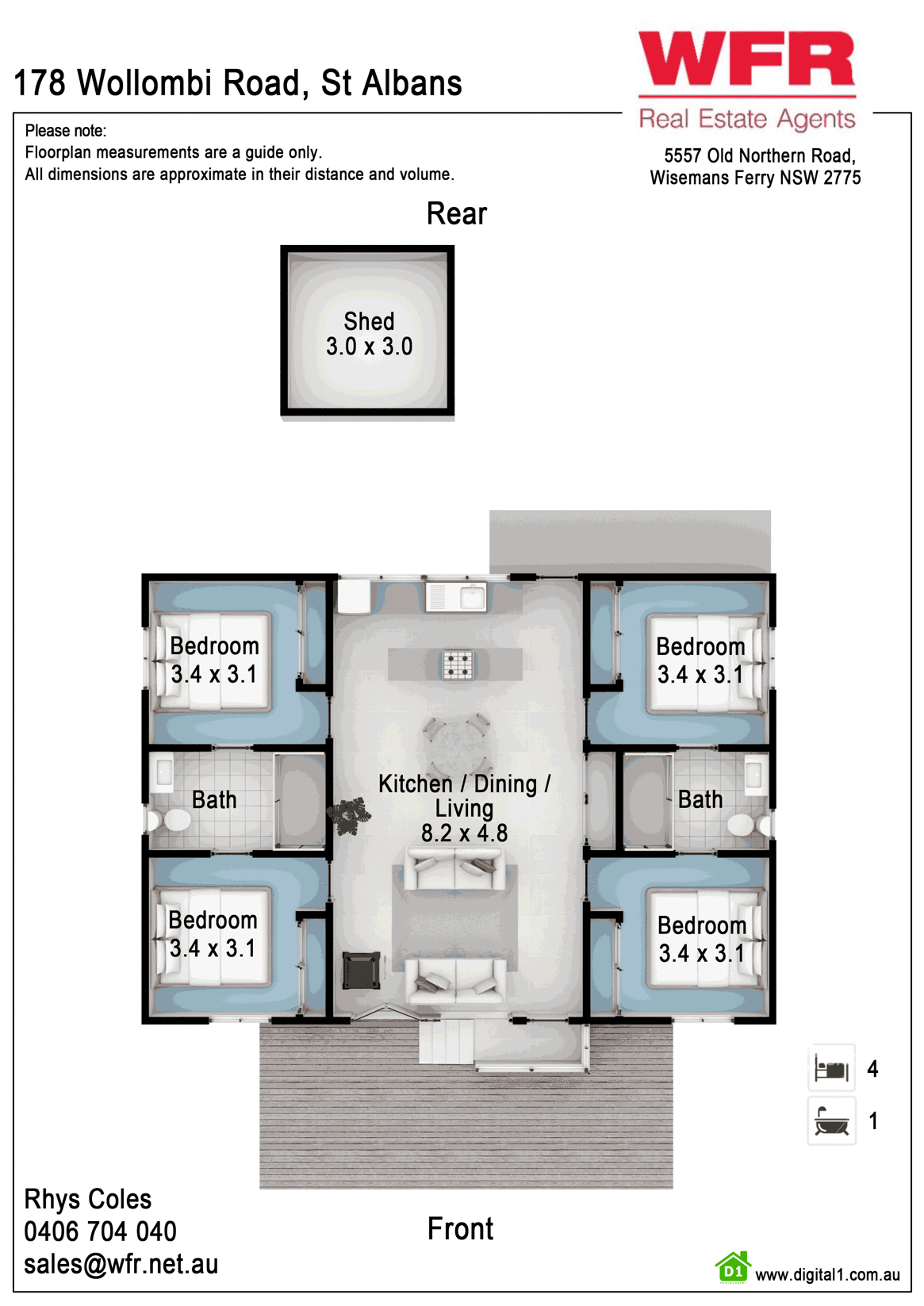 178 Wollombi Rd, St Albans Sold by Farmbuy.com - floorplan 1