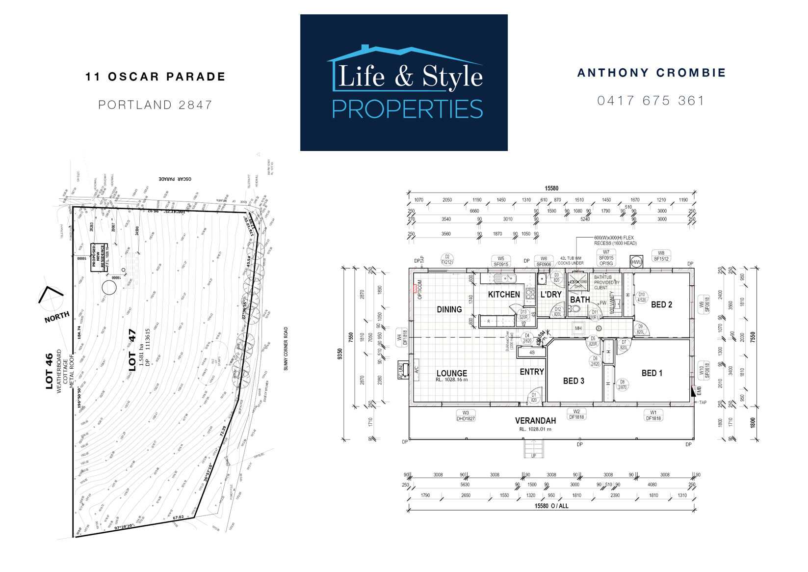 11 Oscar Parade, , Portland Sold by Farmbuy.com - floorplan 1