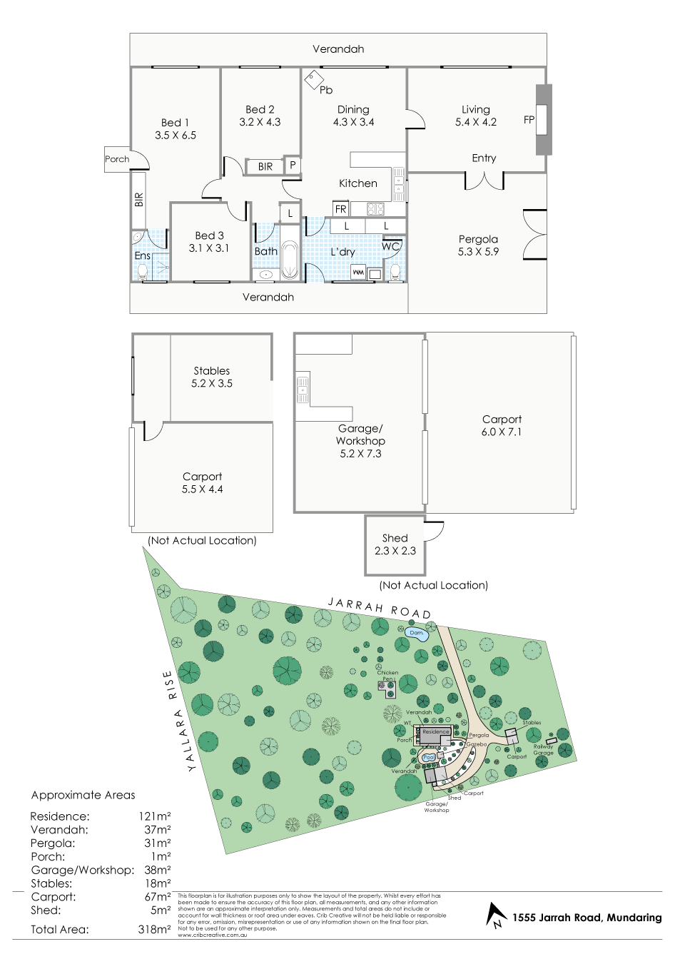 1555 Jarrah Road, Mundaring Sold by Farmbuy.com - floorplan 1