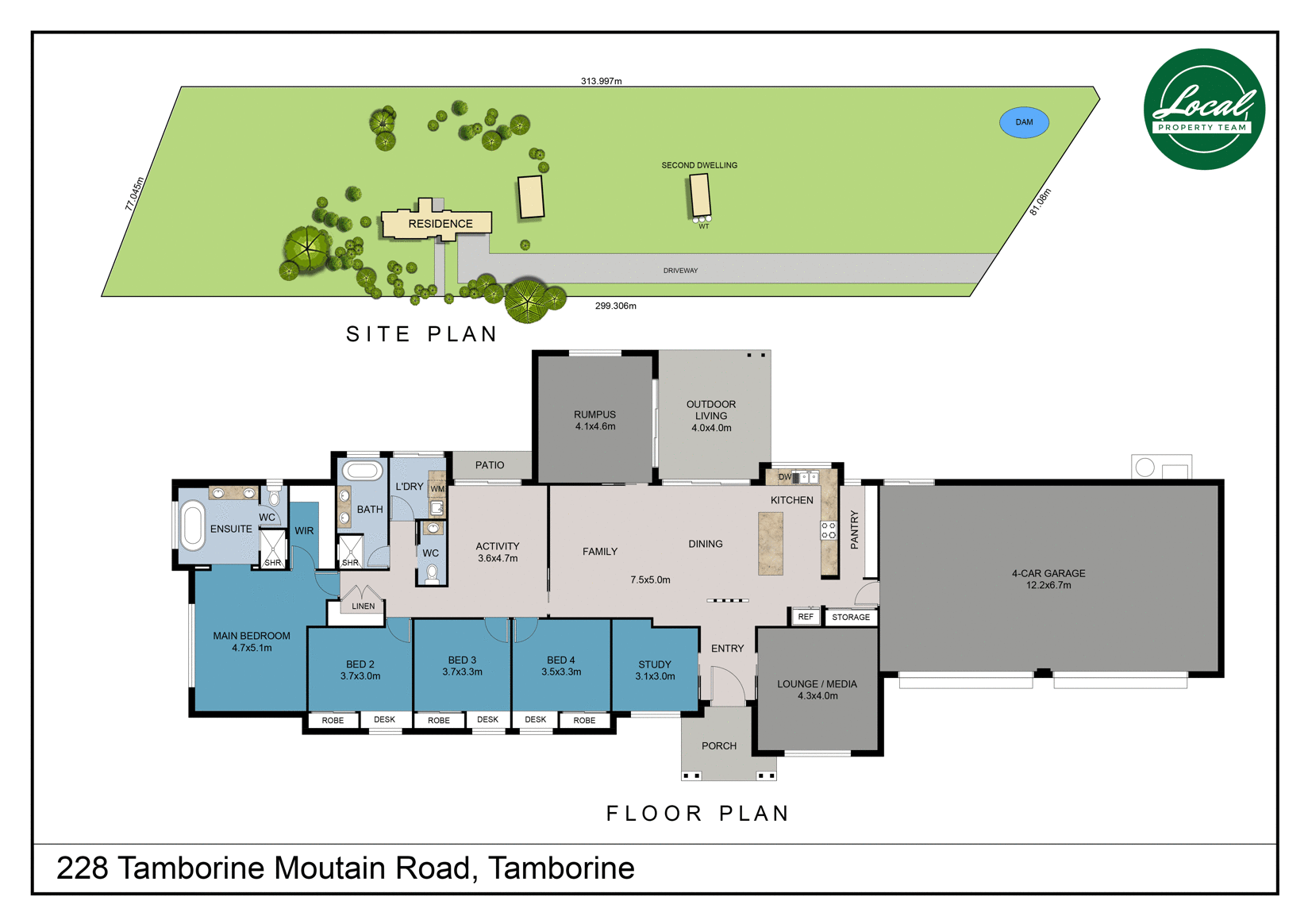 228-238 Tamborine Mountain Rd, Tamborine Sold by Farmbuy.com - floorplan 1