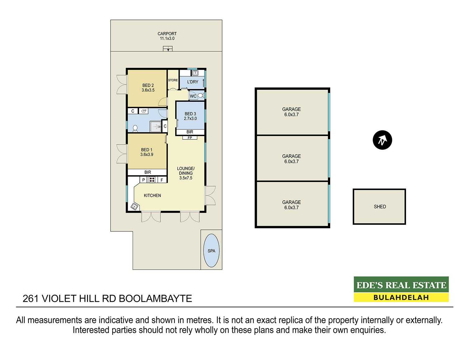 261 Violet Hill Road , Boolambayte Sold by Farmbuy.com - floorplan 1