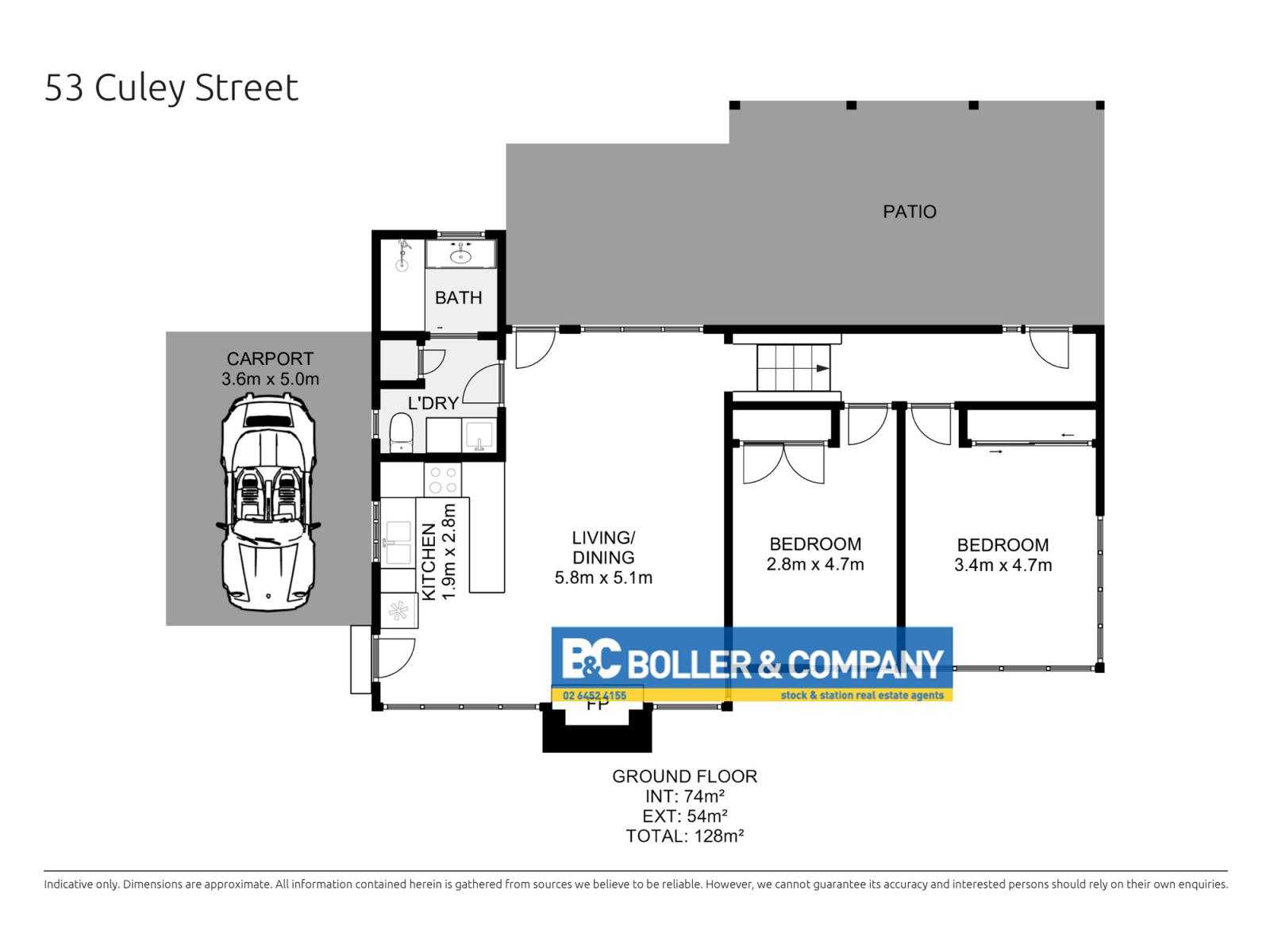 53 Culey Avenue, Cooma Sold by Farmbuy.com - floorplan 1