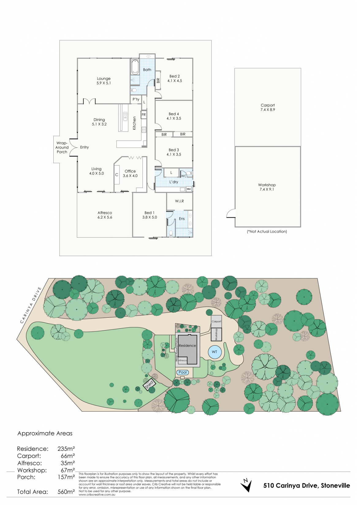 510 Carinya Drive, Stoneville Sold by Farmbuy.com - floorplan 1