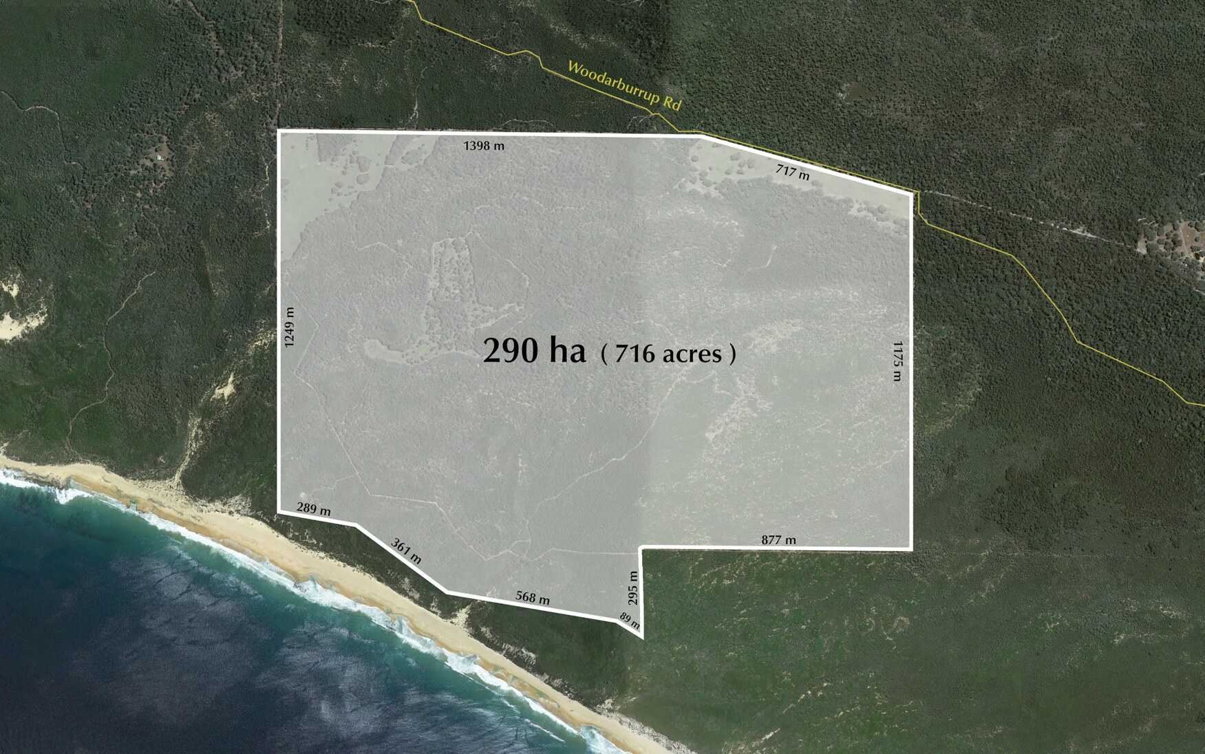 Lot 1311 Woodarburrup Road, Scott River East  Sold by Farmbuy.com - floorplan 1
