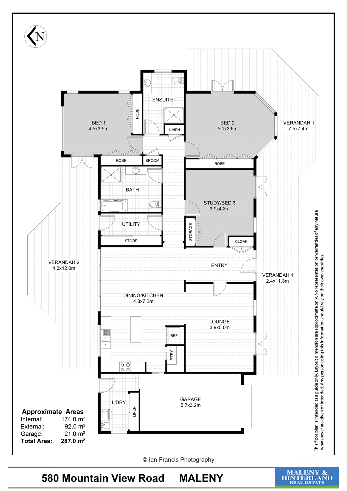 580 Mountain View Road, Maleny Sold by Farmbuy.com - floorplan 1