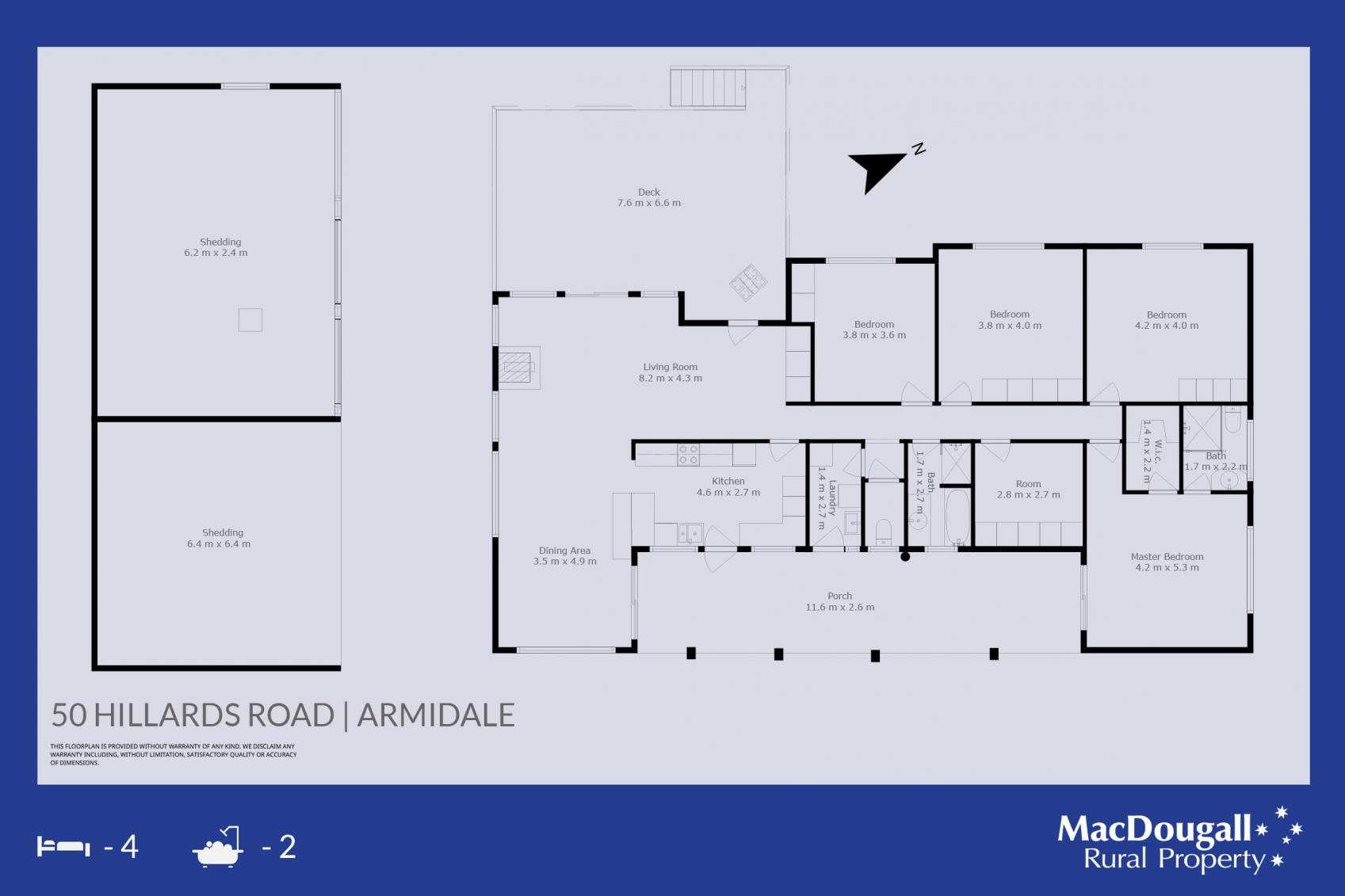 50 Hillards Road, Armidale Sold by Farmbuy.com - floorplan 1