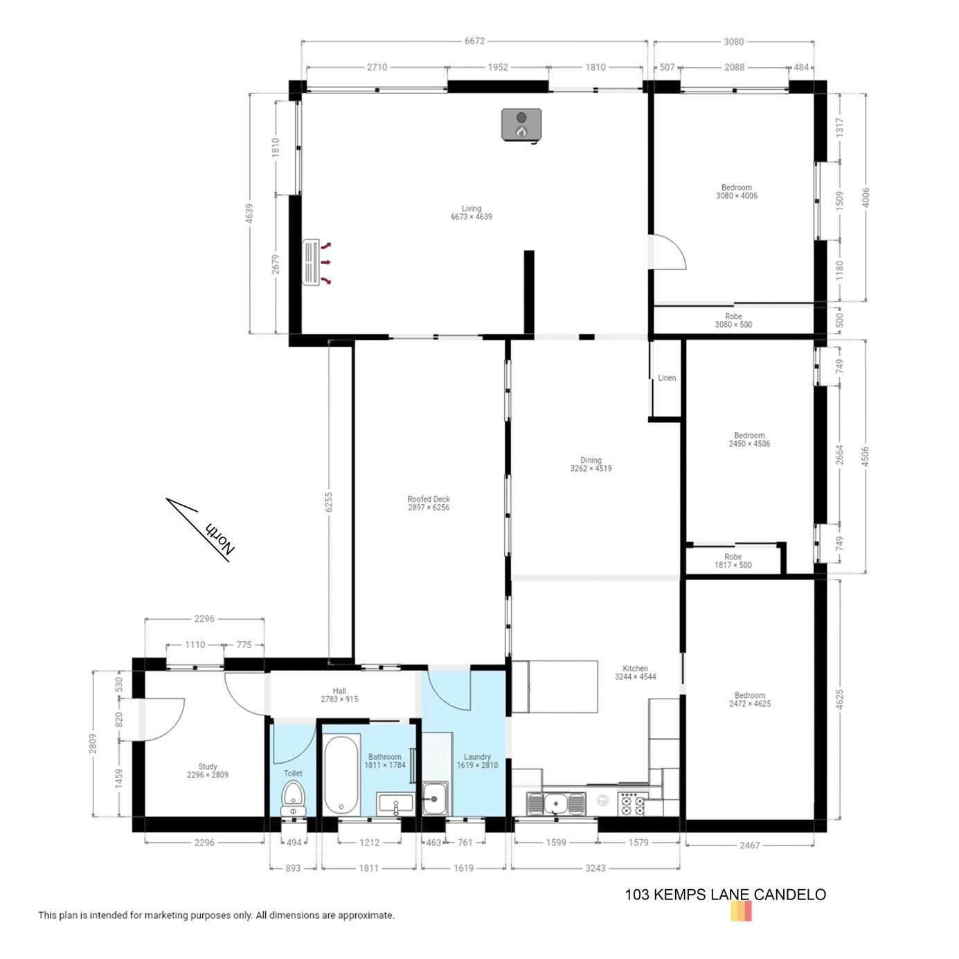 103 Kemps Lane, Candelo Sold by Farmbuy.com - floorplan 1