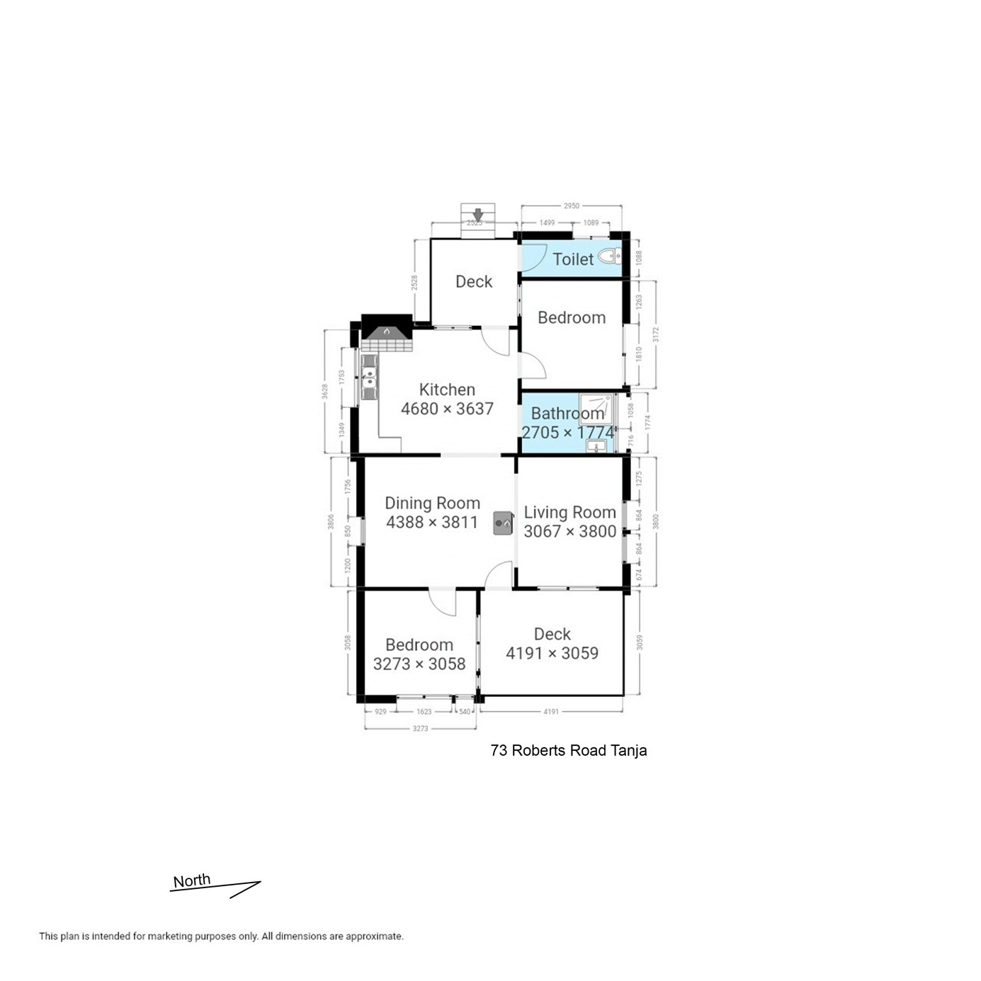 73 Roberts Road, Tanja Sold by Farmbuy.com - floorplan 1