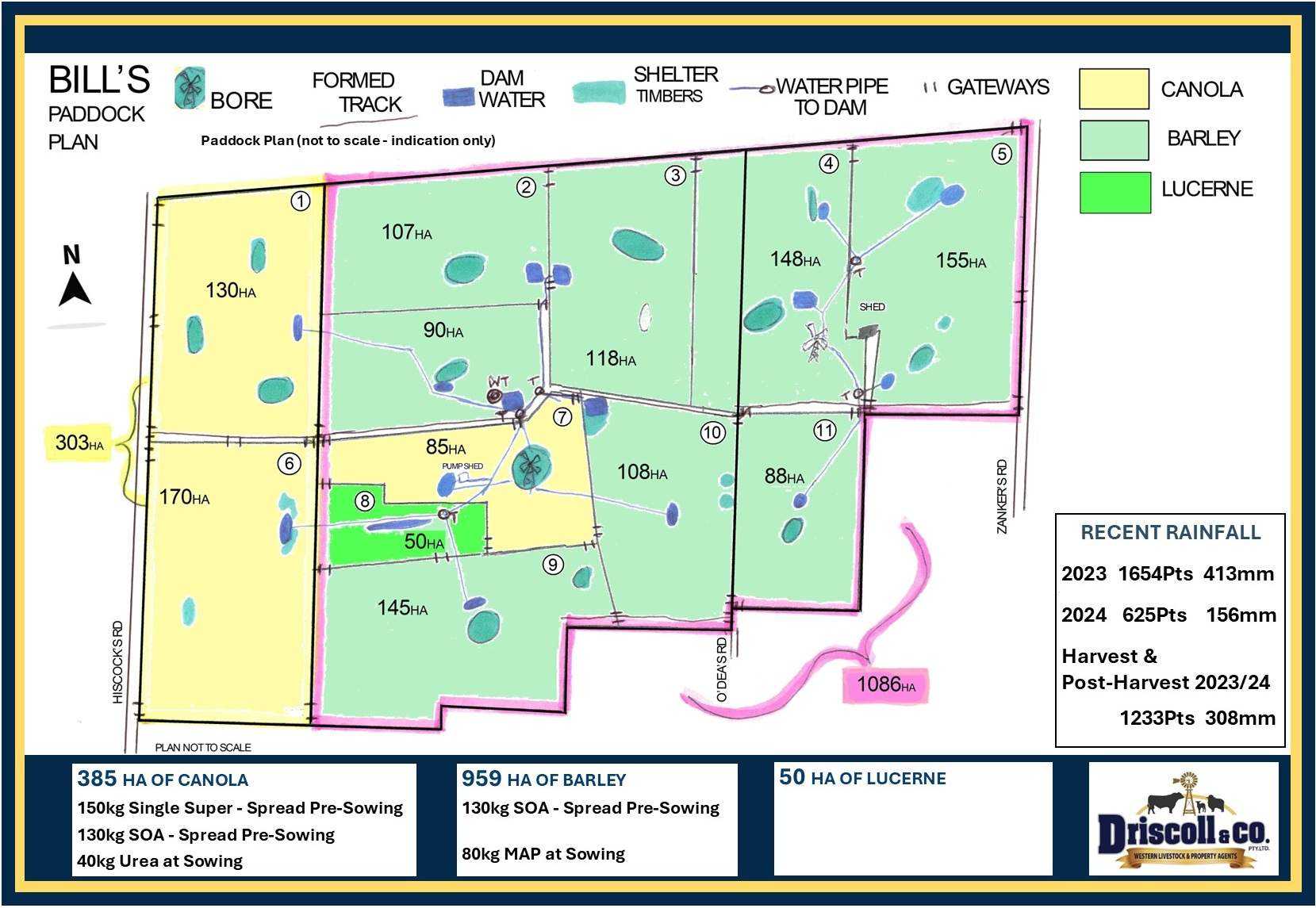 Hiscock's / O'Dea's / Zanker's Roads, NETHERBY via NHILL – WEST WIMMERA For Sale by Farmbuy.com - floorplan 1
