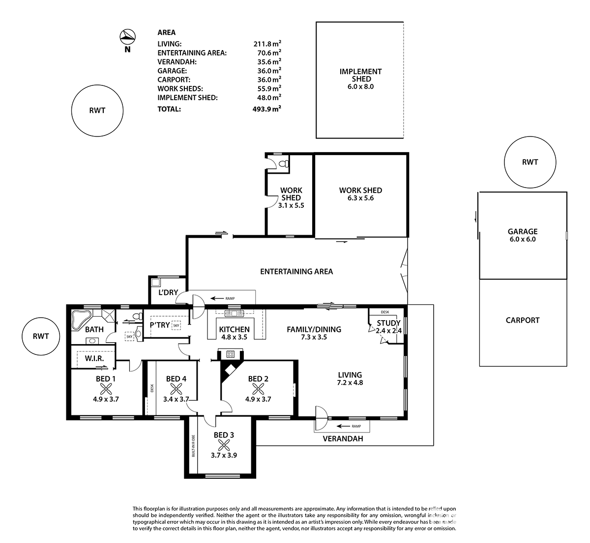 1346 Nine Mile Road, Milang Sold by Farmbuy.com - floorplan 1