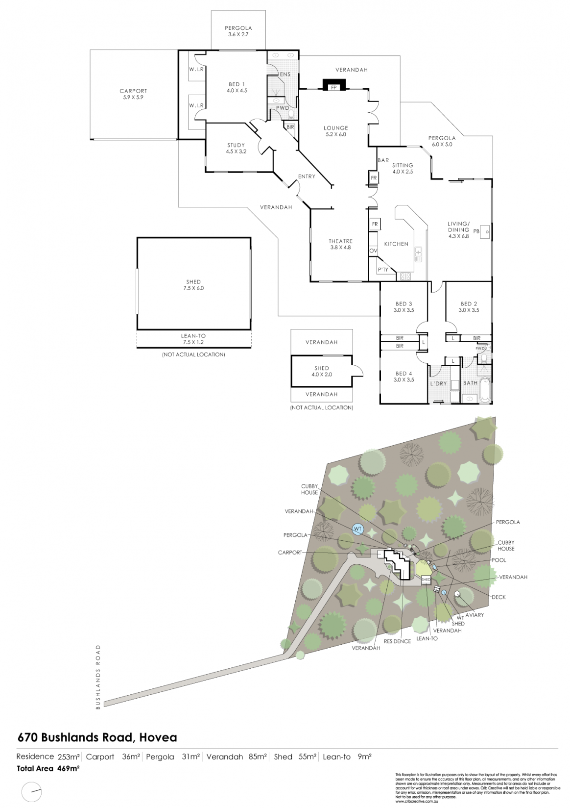 670 Bushlands Road, Hovea Sold by Farmbuy.com - floorplan 1