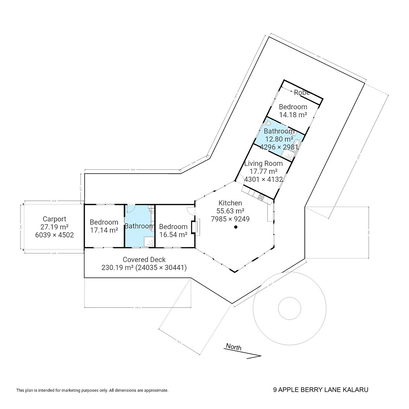 9 Apple Berry Lane, Kalaru Sold by Farmbuy.com - floorplan 1
