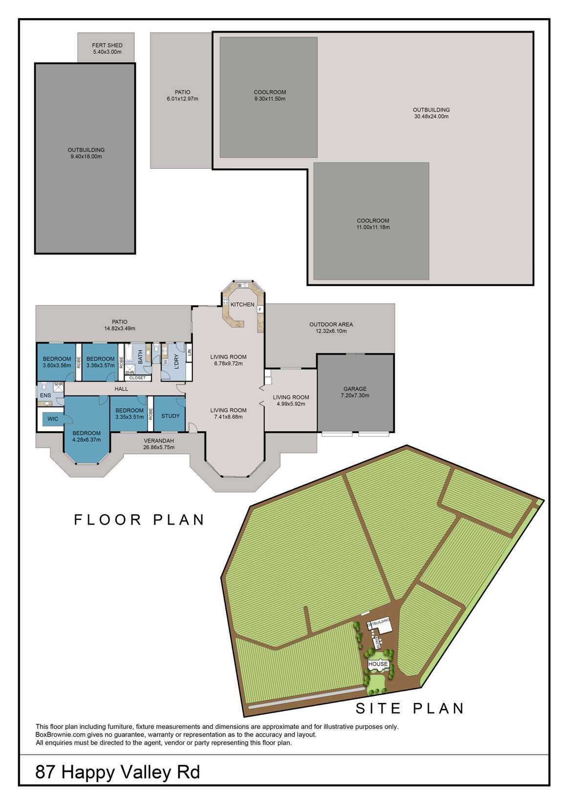 87 Happy Valley Road, Robinvale For Sale by Farmbuy.com - floorplan 1