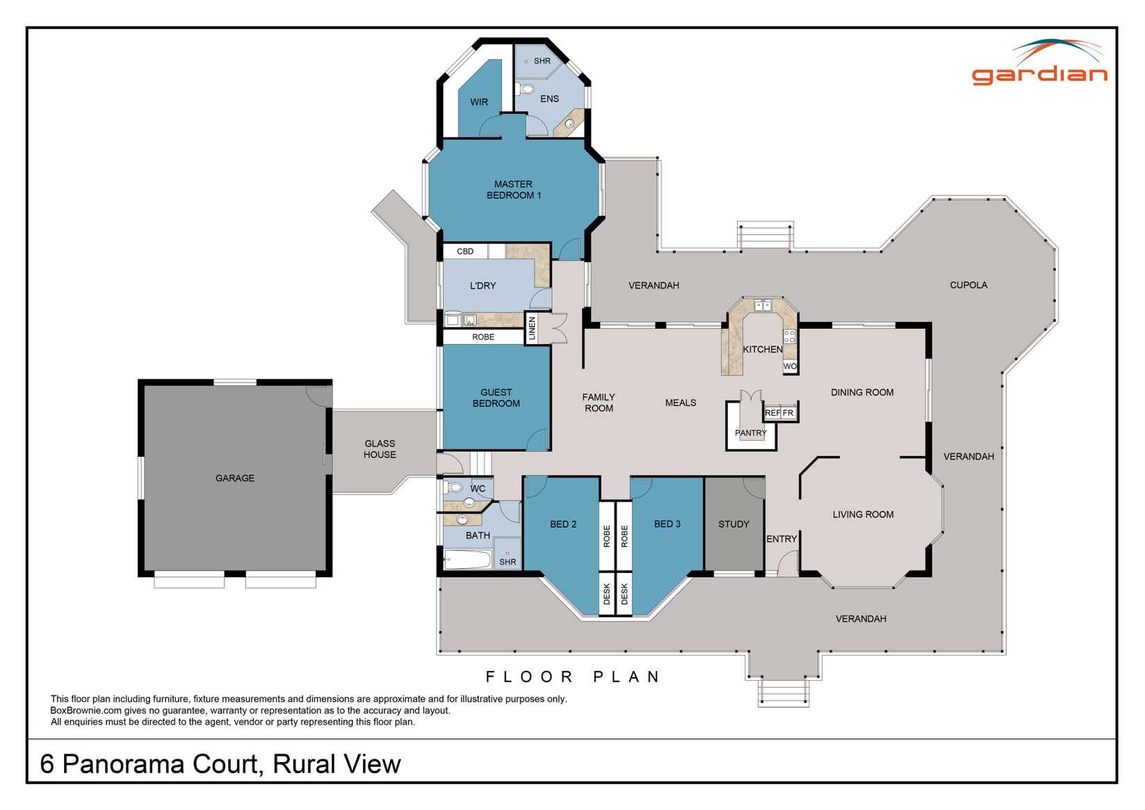 6 Panorama Court, RURAL VIEW Sold by Farmbuy.com - floorplan 1