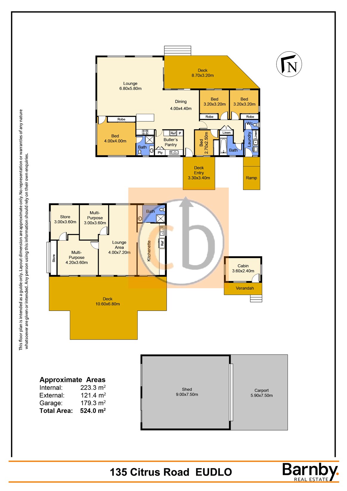 135 Citrus Rd, Eudlo Sold by Farmbuy.com - floorplan 1
