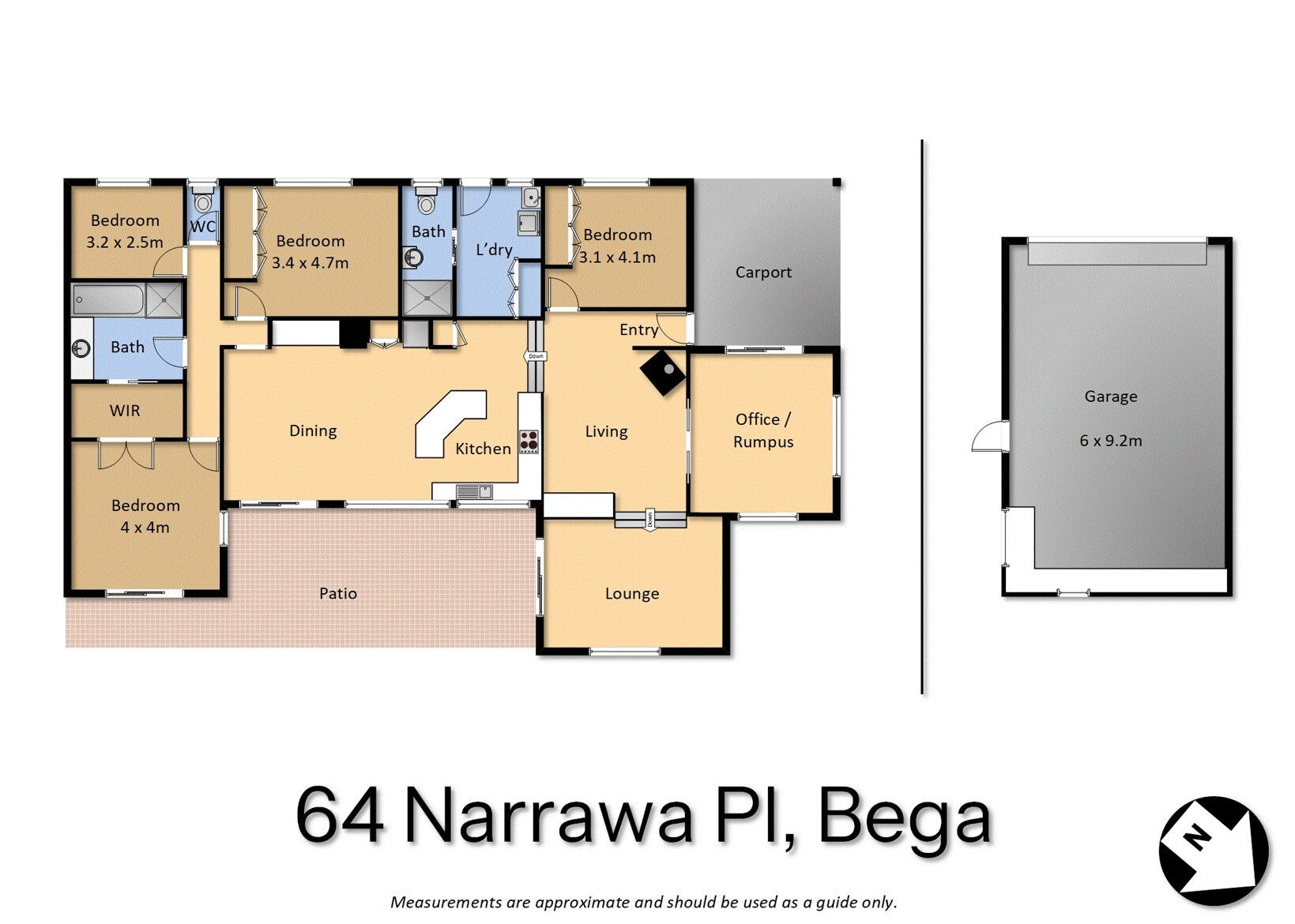 64 Narrawa Place, Bega For Sale by Farmbuy.com - floorplan 1