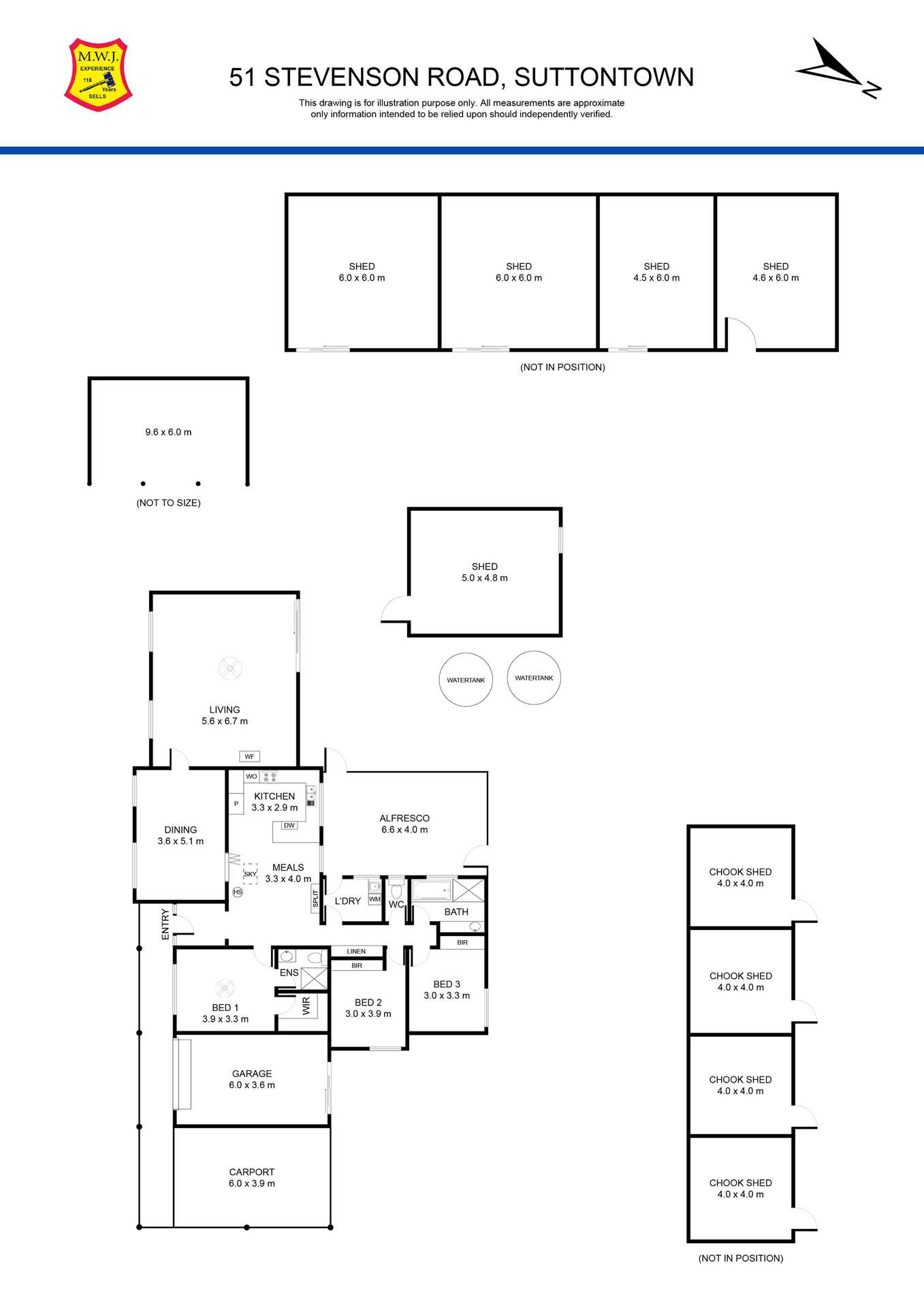51 Stevenson Road, Suttontown  For Sale by Farmbuy.com - floorplan 1