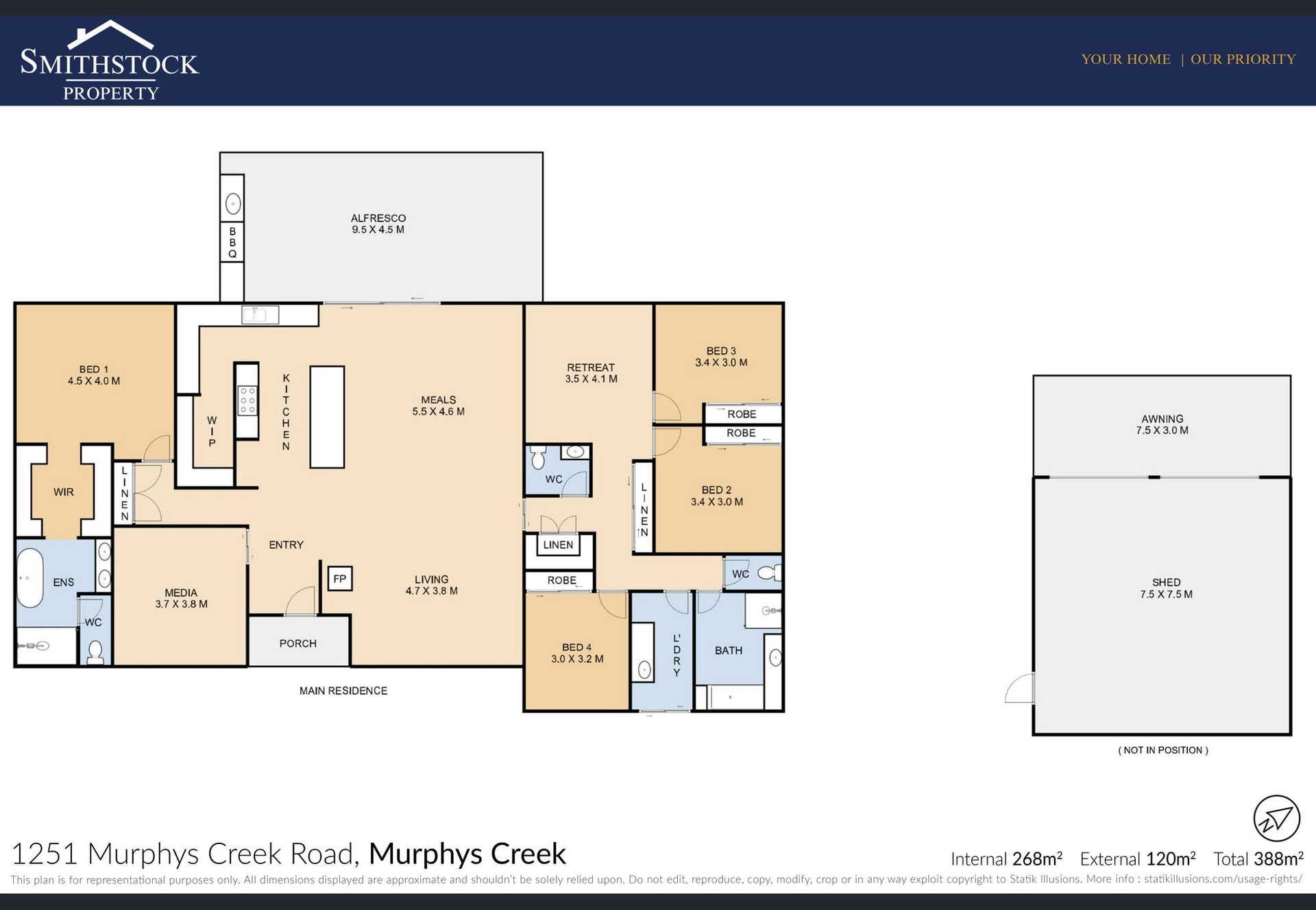 1251 Murphys Creek Road , Murphys Creek  For Sale by Farmbuy.com - floorplan 1