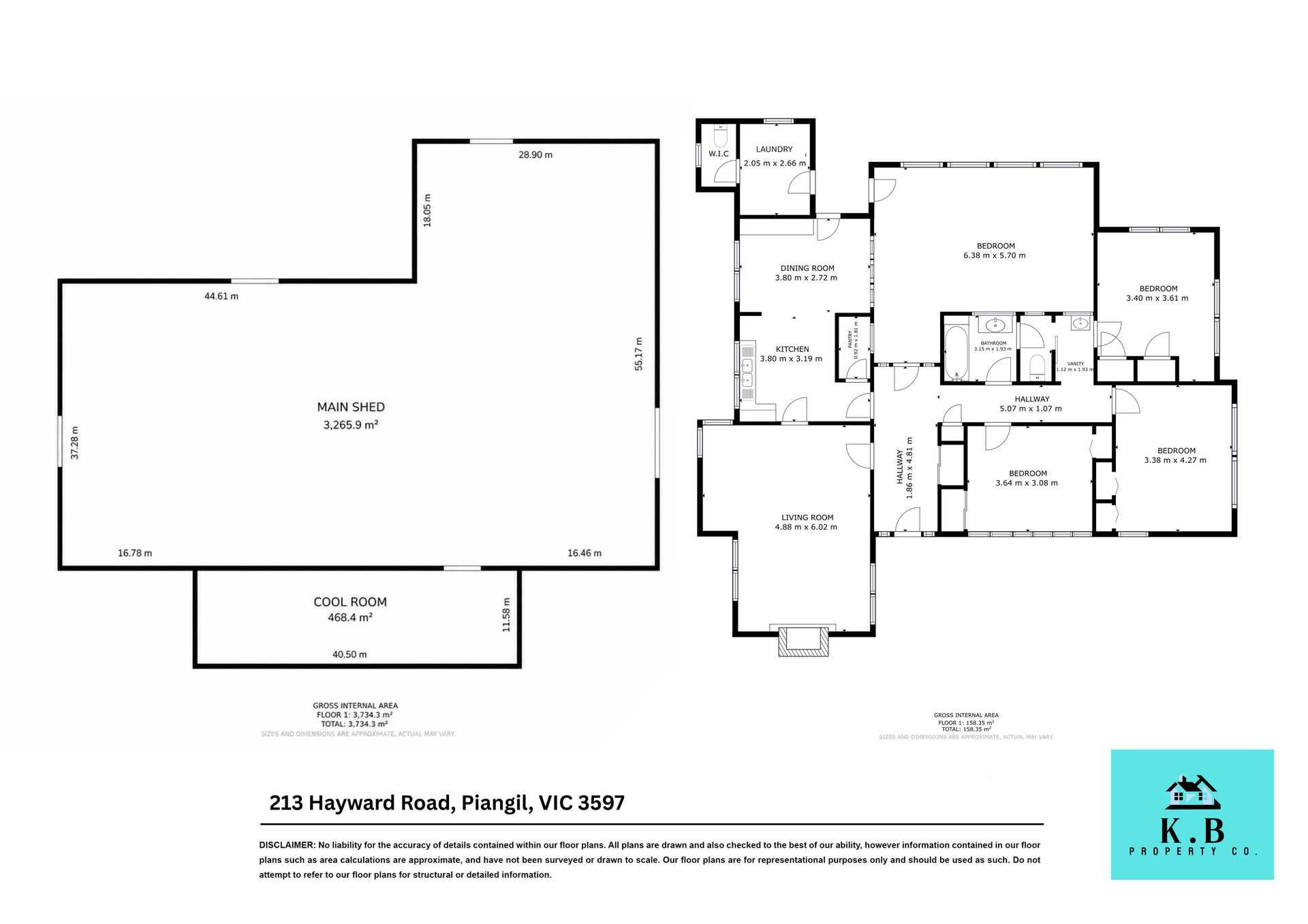 213 Hayward Road, Piangil For Sale by Farmbuy.com - floorplan 1