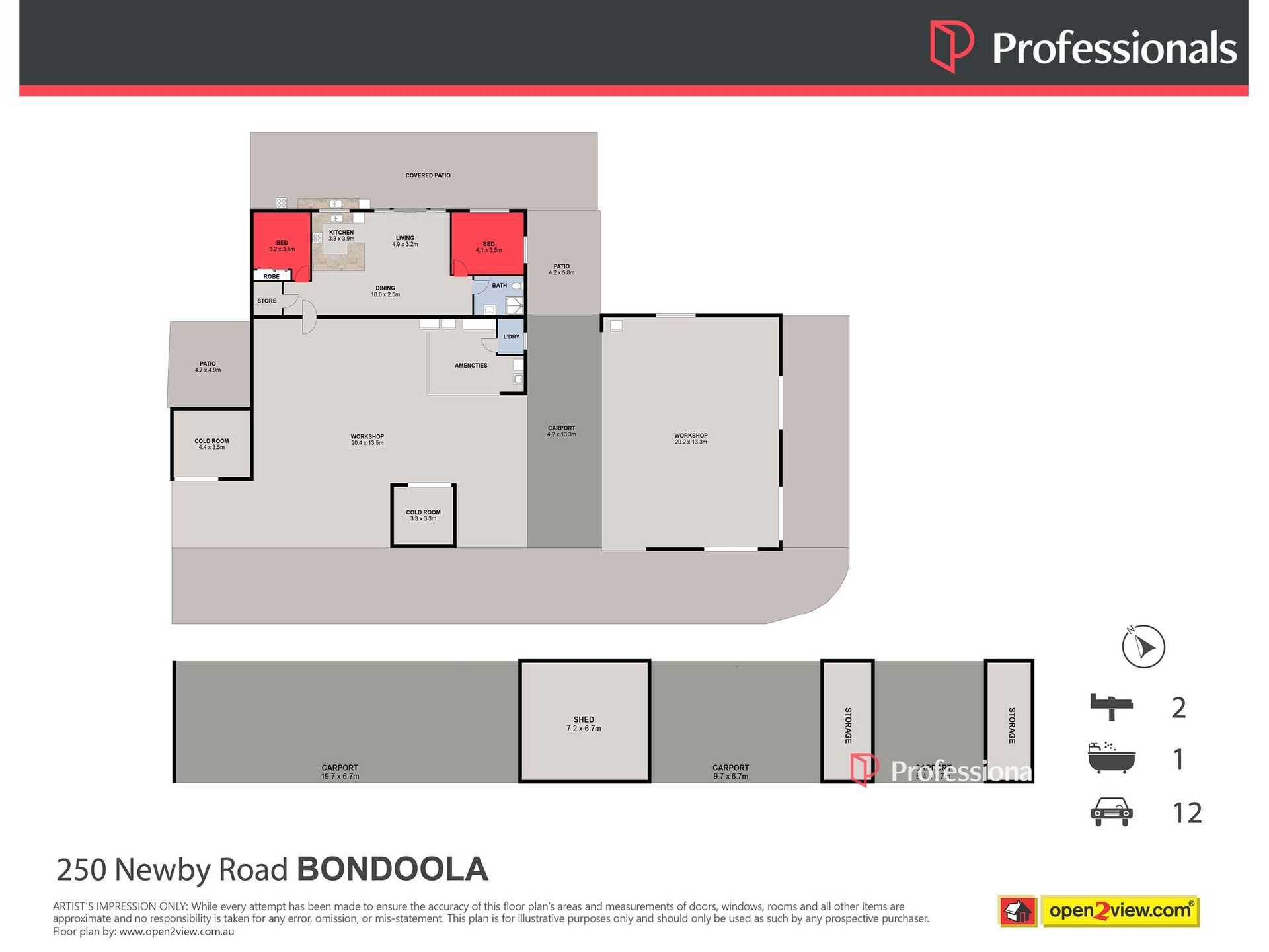 250 Newby Road, Bondoola For Sale by Farmbuy.com - floorplan 1