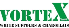 Vortex White Suffolk & Charollais Logo