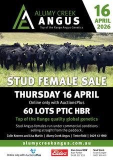 Livestock Listing - ALUMY CREEK ANGUS PTIC STUD FEMALE SALE