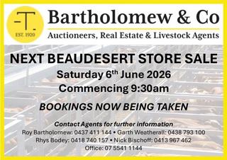 Livestock Listing - Beaudesert Store Sale Cattle
